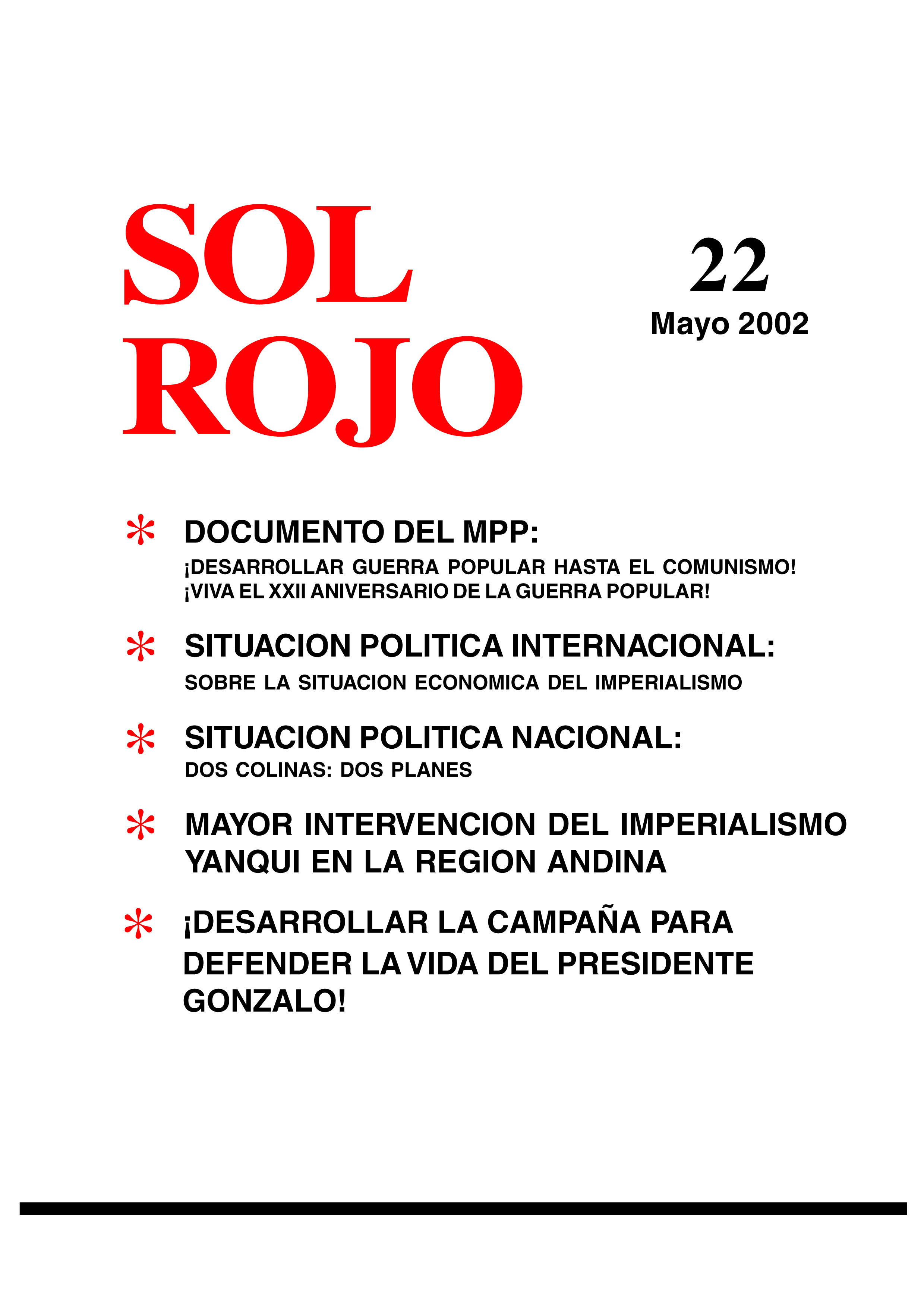 Sol Rojo #22